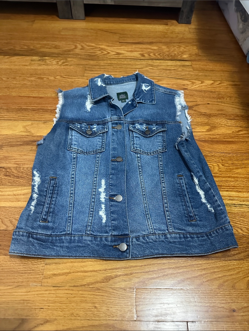 wild fable Distressed Blue Denim Vest